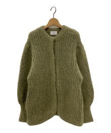 CLANE（クラネ）の古着「COLOR MOHAIR SHAGGY CARDIGAN」｜グリーン