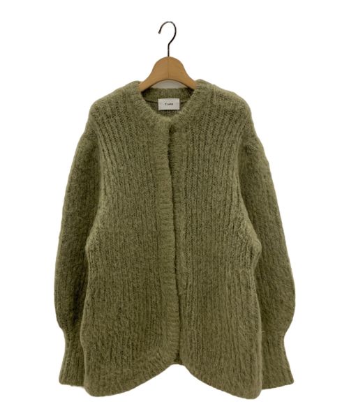 CLANE（クラネ）CLANE (クラネ) COLOR MOHAIR SHAGGY CARDIGAN グリーン サイズ:1の古着・服飾アイテム