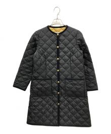 Traditional Weatherwear×green label relaxing（トラディショナルウェザーウェア×グリーンレーベルリラクシング）の古着「別注ノーカラーキルティングコート」｜ネイビー