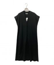 ATON (エイトン) 50/2NATURAL DYED ORGANIC VEST DRESS　50/2ナチュラルダイドオーガニックベストドレス ブラック サイズ:SIZE01 未使用品