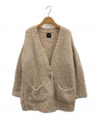 maison de soilメゾンドソイル）の古着「BOUCLE V-NECK CARDIGAN WITH PIN」｜ベージュ