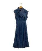 Ameriアメリ）の古着「DENIM LIKE PLEATS DRESS」｜ネイビー