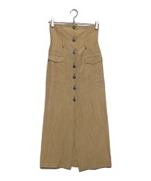 Mame Kurogouchi（マメクロゴウチ）の古着「Silk Hemp High Waist Skirt」｜ベージュ