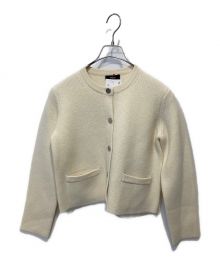 theory（セオリー）の古着「Felted Wool Cash Classic Knit JKT」｜アイボリー