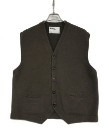 MHL（エムエイチエル）の古着「FELTED WOOL VEST/フェルテッドウールベスト」｜ブラウン