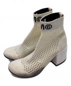 MM6 Maison Margielaエムエムシックス メゾンマルジェラ）の古着「Mesh Sock Boots」｜オフホワイト