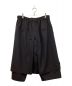 GROUND Y (グラウンドワイ) WOOL/POLYESTER GABARDINE WRAP PANTS TYPE 1 ブラック サイズ:3：30000円