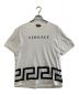 VERSACE（ヴェルサーチ）の古着「グレカロゴクルーネックTシャツ」｜ホワイト