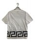 VERSACE (ヴェルサーチ) グレカロゴクルーネックTシャツ ホワイト サイズ:L：7000円