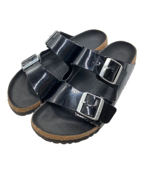 BIRKENSTOCK（ビルケンシュトック）BIRKENSTOCK (ビルケンシュトック) エナメルサンダル ブラック サイズ:25.0の古着・服飾アイテム