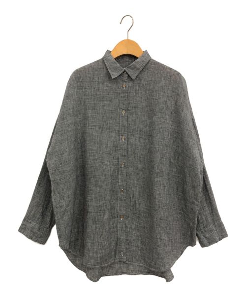 Spick and Span（スピックアンドスパン）Spick and Span (スピックアンドスパン) リネンカシュクールビッグシャツ ブラック サイズ:-の古着・服飾アイテム