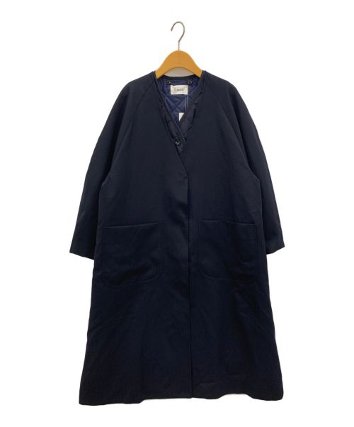 Cacco（カッコ）Cacco (カッコ) ウールの3WAY マキシコート ネイビー サイズ:Fの古着・服飾アイテム