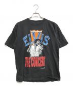 バンドTシャツバンドTシャツ）の古着「90s PLAY BILL(プレイビル) ELVIS PRESLEY(エルヴィスプレイリー) バンドTシャツ」｜ブラック