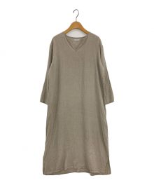 fog linen work（フォグリネンワーク）の古着「リネンロングワンピース」｜ベージュ