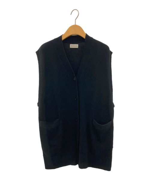 WANDERUNG（ワンデルング）WANDERUNG (ワンデルング) Cotton Cashmere side open vest ブラック サイズ:FREEの古着・服飾アイテム