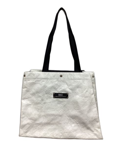 gMbD（ジーエムビーディー）gMbD (ジーエムビーディー) KATE REMER Tyvek Ribbon tote L ホワイトの古着・服飾アイテム