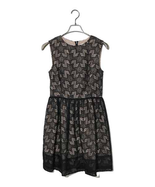 RED VALENTINO（レッドヴァレンティノ）RED VALENTINO (レッドヴァレンティノ) レースワンピース ブラック サイズ:42の古着・服飾アイテム