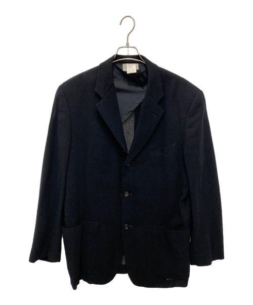 COMME des GARCONS HOMME PLUS（コムデギャルソンオムプリュス）COMME des GARCONS HOMME PLUS (コムデギャルソンオムプリュス) ウール3Bバックポケットジャケット ブラック サイズ:Mの古着・服飾アイテム