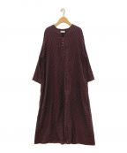 Phlannelフランネル）の古着「Cotton Silk Komon Kaftan Dress」｜ブラウン