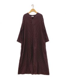 Phlannel（フランネル）の古着「Cotton Silk Komon Kaftan Dress」｜ブラウン