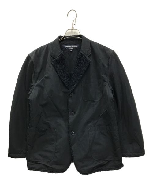 COMME des GARCONS HOMME（コムデギャルソン オム）COMME des GARCONS HOMME (コムデギャルソン オム) 綿ナイロンタッサー×エステルボアリバーシブルジャケット ネイビー サイズ:Sの古着・服飾アイテム