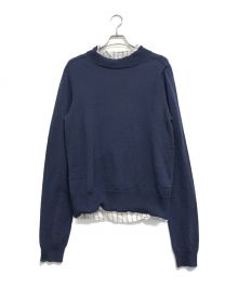 Maison Margiela 10（メゾンマルジェラ 10）の古着「シャツドッキングニット」｜ネイビー