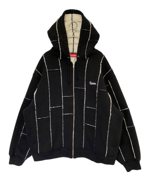 SUPREME（シュプリーム）SUPREME (シュプリーム) Faux Shearling Zip Up Hooded Sweatshirt ブラック サイズ:XLの古着・服飾アイテム