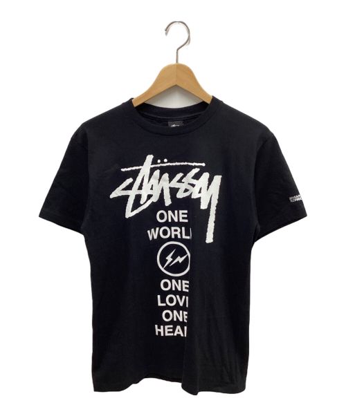 stussy（ステューシー）stussy (ステューシー) FRAGMENT DESIGN (フラグメントデザイン) Tシャツ ブラック サイズ:Sの古着・服飾アイテム