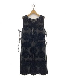 ne quittez pas（ヌキテパ）の古着「NET EMB RIBBON DRESS」｜ブラック