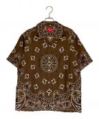 SUPREMEシュプリーム）の古着「Bandana Silk S/S Shirt」｜ブラウン