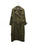 hauntハウント）の古着「MAXI TRENCH COAT」｜オリーブ