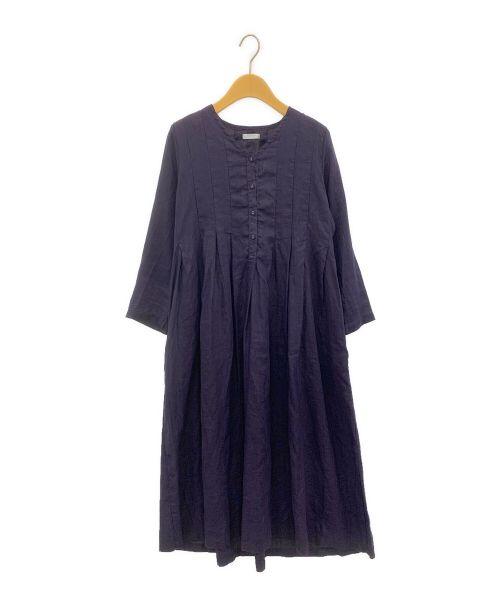 fog linen work（フォグリネンワーク）fog linen work (フォグリネンワーク) リネンタックワンピース パープル サイズ:-の古着・服飾アイテム