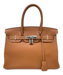 HERMES（エルメス）の古着「バーキン 30/シルバー金具/トゴ/ゴールド/T刻印」｜ゴールド×シルバー金具