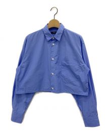 YLEVE（イレーヴ）の古着「COTTON TYPEWRITER SHORT SH」｜ブルー