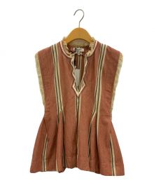 ISABEL MARANT ETOILE（イザベルマランエトワール）の古着「ノースリーブスキッパーブラウス」｜レッド