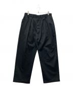 FARAHファーラー）の古着「Two-tuck Wide Tapered Pants」｜ブラック