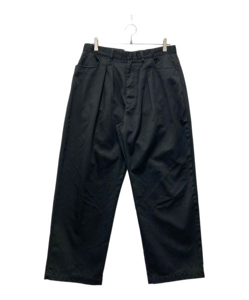 FARAH（ファーラー）FARAH (ファーラー) Two-tuck Wide Tapered Pants ブラック サイズ:34の古着・服飾アイテム