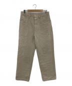 MAATEE&SONSマーティーアンドサンズ）の古着「LINEN CANVAS WORK TROUSERS」｜ナチュラル