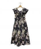 HER LIP TOハーリップトゥ）の古着「Anemone Ruffled Long Dress」｜ネイビー