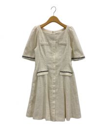 HER LIP TO（ハーリップトゥ）の古着「Canal Tweed Mini Dress」｜アイボリー