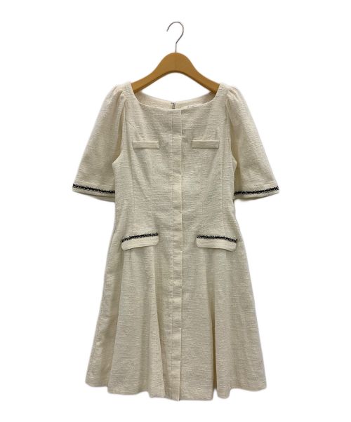 HER LIP TO（ハーリップトゥ）Her lip to (ハーリップトゥ) Canal Tweed Mini Dress アイボリー サイズ:Sの古着・服飾アイテム