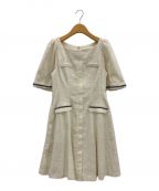 HER LIP TOハーリップトゥ）の古着「Canal Tweed Mini Dress」｜アイボリー