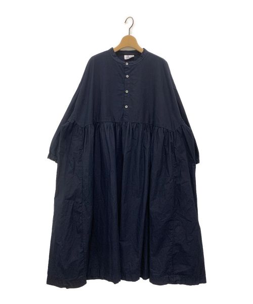 Yarmo（ヤーモ）Yarmo (ヤーモ) Gathered Dress ネイビー サイズ:-の古着・服飾アイテム