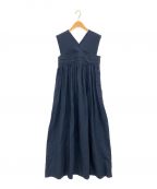 HYKEハイク）の古着「LINEN MAXI DRESS」｜ネイビー