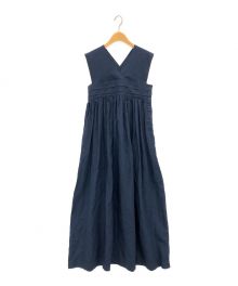 HYKE（ハイク）の古着「LINEN MAXI DRESS」｜ネイビー