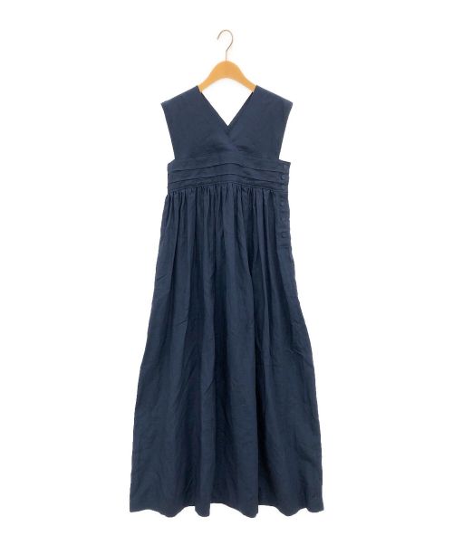 HYKE（ハイク）HYKE (ハイク) LINEN MAXI DRESS ネイビー サイズ:2の古着・服飾アイテム