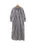 HYKE（ハイク）の古着「BALLOON SLEEVE GATHERED BLUE STRIPE DRESS」｜ネイビー