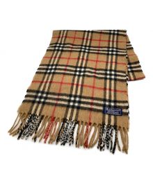 BURBERRY LONDON（バーバリーロンドン）の古着「ノヴァチェックカシミヤマフラー」｜ベージュ