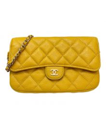 CHANEL（シャネル）の古着「チェーンショルダーウォレット」｜イエロー