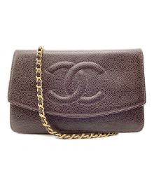 CHANEL（シャネル）の古着「チェーンウォレットショルダーバッグ」｜ブラウン